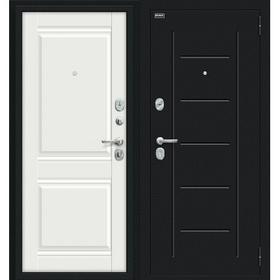 Дверь входная BRAVO Некст Kale Букле черное / Off-white