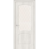 Межкомнатная дверь BRAVO (Браво) Альфа 2 Casablanca со стеклом White Сrystal