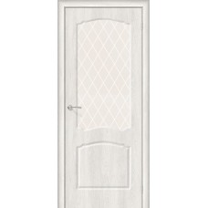 Дверь BRAVO (Браво) Альфа 2 Casablanca со стеклом White Сrystal