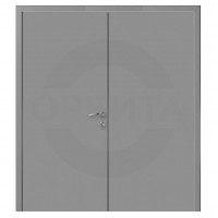 Дверь пластиковая Капель (Kapelli Classic) серый RAL 7040 двустворчатая