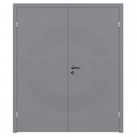 Дверь финская гладкая окрашенная двухстворчатая с четвертью Velldoris Серая (RAL 7040)
