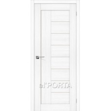 Дверь экошпон BRAVO el"PORTA (ЭльПорте) Порта-29 ДО Snow Veralinga со стеклом Magic Fog 