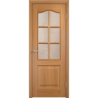 Дверь ламинированная Verda (Верда) Классика 2 ДО Миланский орех со стеклом Глория
