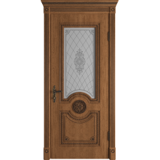 Владимирская дверь ВФД Classic Art Greta Honey Classic с патиной стекло сатин. белое