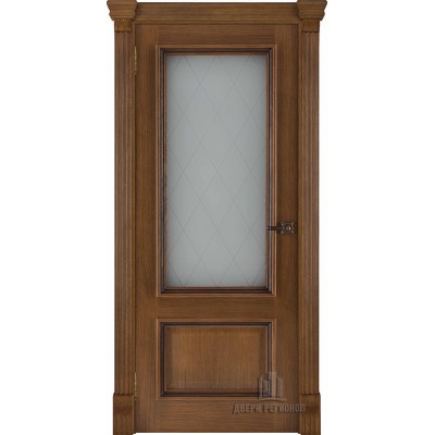 Дверь RegiDoors Корсика ДО Patina Antico со стеклом Бавария