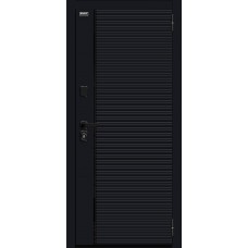 Дверь входная BRAVO Лайнер-3 Total Black/Off-White