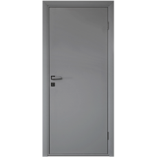 Влагостойкая дверь ПВХ Etadoor ДГ Серый RAL 7001 с AL торцами