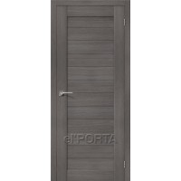 Дверь экошпон BRAVO el"PORTA (ЭльПорте) Порта-21 ДГ Grey Veralinga