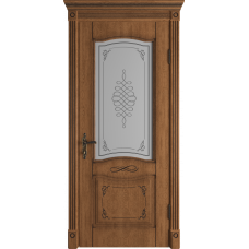 Владимирская дверь ВФД Classic Art Vesta Honey Classic с патиной стекло сатин. белое