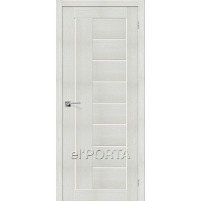 Дверь экошпон BRAVO el'PORTA Порта-29 ДО Bianco Veralinga со стеклом Magic Fog