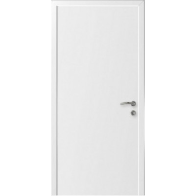 Дверь экошпон Kapelli Eco белая с алюминиевыми торцами
